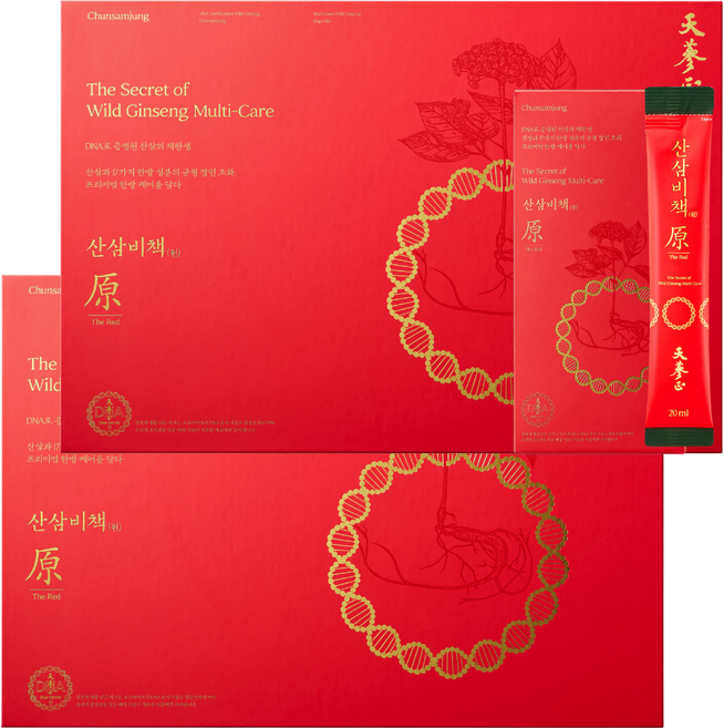 고농축 산삼진액 천삼정 산삼비책원 더 레드, 2박스, 600ml