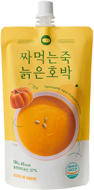 [샐러드보울] 짜먹는죽 늙은호박 짜먹는 국내산 늙은호박죽 (실온), 180g, 1박스