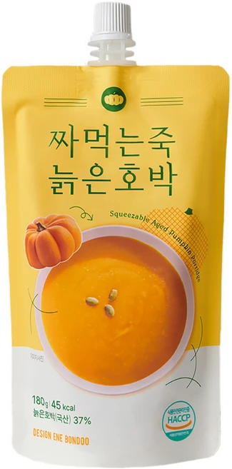 [샐러드보울] 짜먹는죽 늙은호박 짜먹는 국내산 늙은호박죽 (실온), 180g, 1박스 - 쿠팡