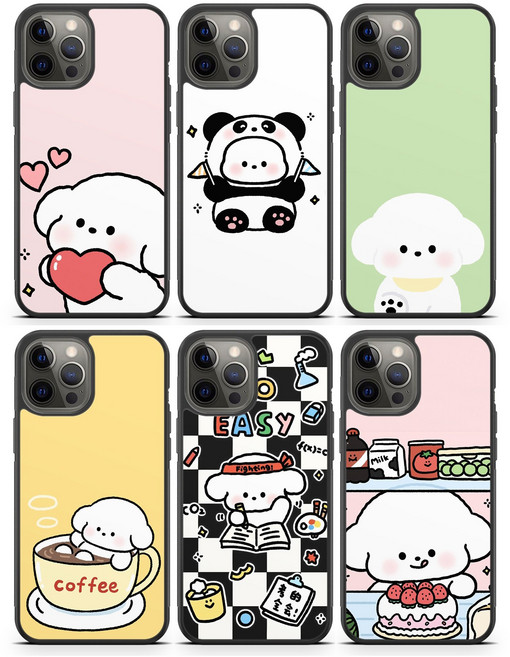 갤럭시 버디2 점프2 퀀텀3 귀여운 푸들 강아지 전기종 범퍼 케이스