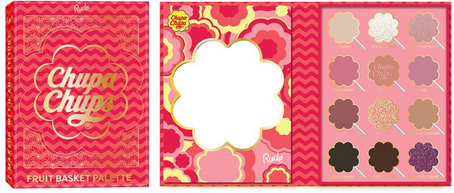 RUDE ChupaChups 루드 추파춥스 12 컬러 - Fruit Basket 후르츠 바스켓 아이 쉐도우 팔레트, 1개