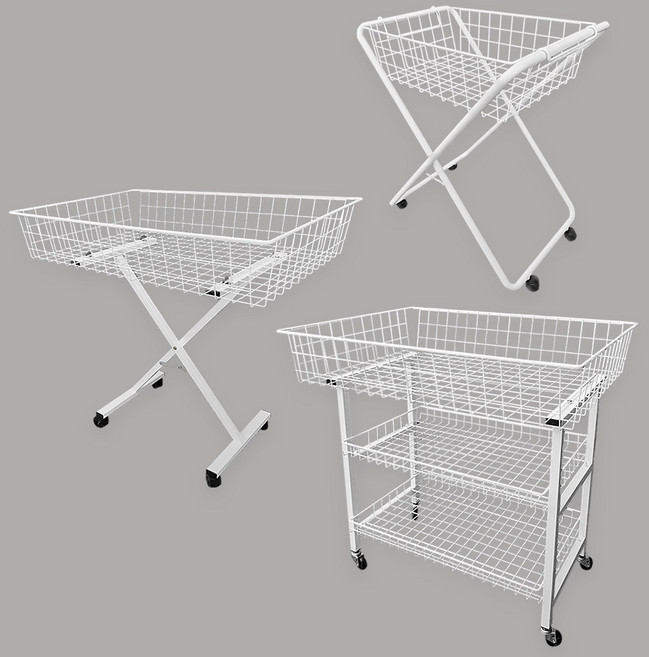 [매대인] 바구니 매대 진열대 매대 진열대 마트 옷가게 수납 행사 상품 판매 가판대 /HS-028/HS-171/HS-177, X소형바구니 매대 HS-177