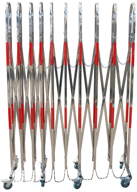 바퀴형 접이식 자바라 아치 바리케이트(H 1500mm) 더 강력한 보안 울타리 펜스 아치형 휀스, 스텐, 1개