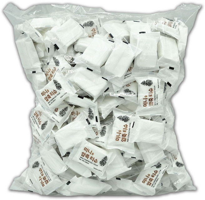 정인 미니 압축티슈 개별포장 휴대용 코인티슈, 1개, 1000개입