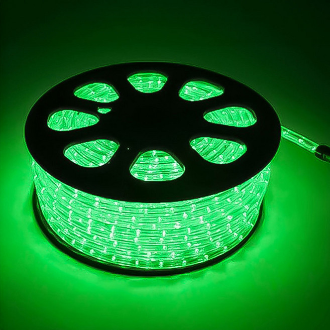 아리조명 LED 원형 논네온50m 줄네온 로프라이트 간접 조명, LED원형논네온50M_녹색, 1개