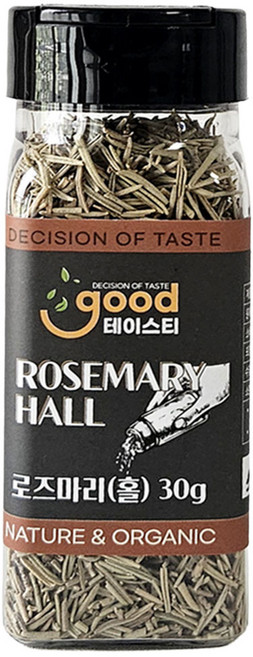 굿테이스티 로즈마리홀 30g 식용허브 건조 허브 로즈마리 향신료 시즈닝 파우더, 1개