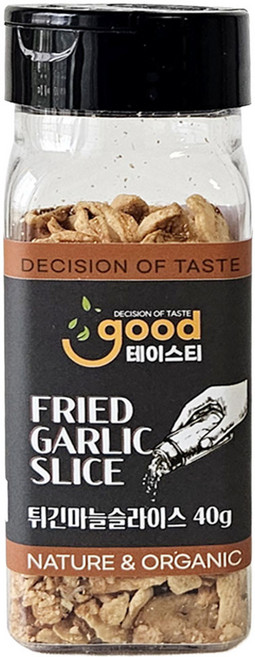 굿테이스티 튀긴마늘 슬라이스 40g 갈릭후레이크 마늘칩 향신료 시즈닝, 1개