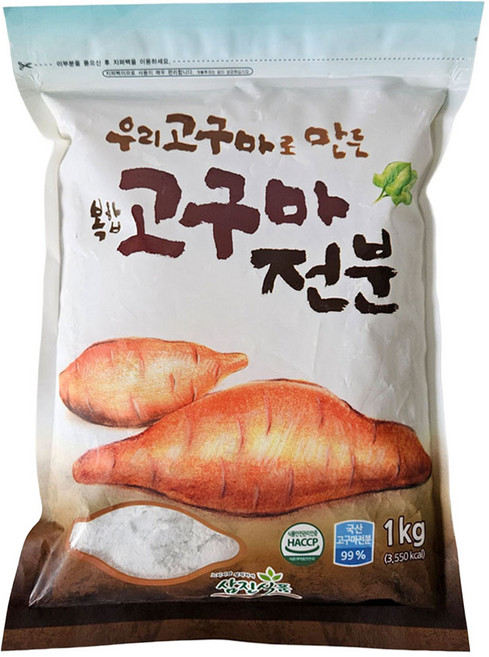 삼진식품 국산 고구마전분 1kg 고구마 가루 부침 튀김, 1개