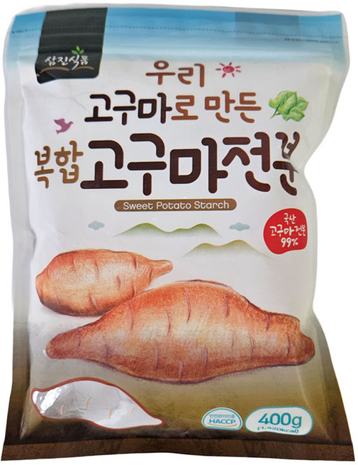 삼진식품 국산 고구마전분 400g 고구마 가루 부침 튀김, 1개