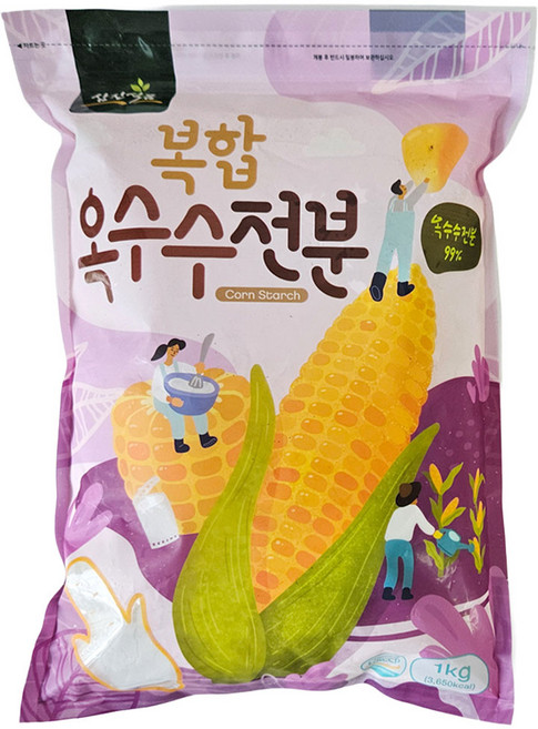삼진식품 옥수수전분 1kg 옥수수 가루 분말, 1개