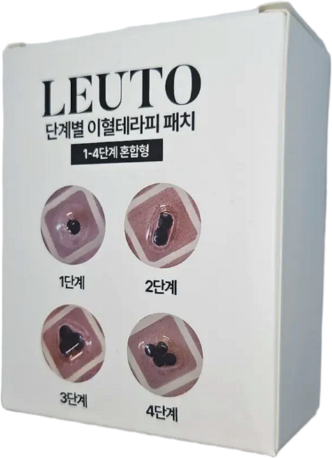 르토 귀침 단계별 귀지압패치 이혈테라피 이침, 1-4단계 혼합형 1136패치, 1개