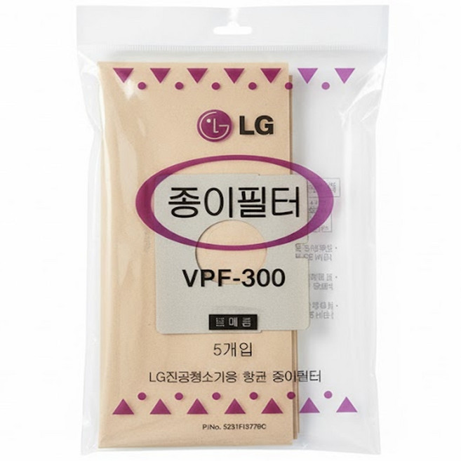 정품 10매 LG청소기 V-C349T V-C349TU V-C341AT V-C368T V-C369T V-C365AT 엘지 먼지봉투 종이필터, 10개