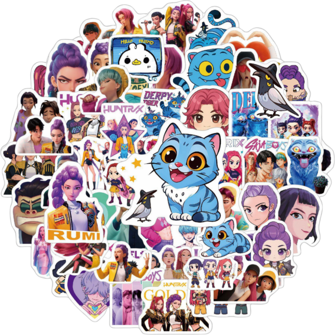 케이팝 데몬 헌터스 호환제품 방수 스티커 69pcs, 데몬 헌터스 69PCS