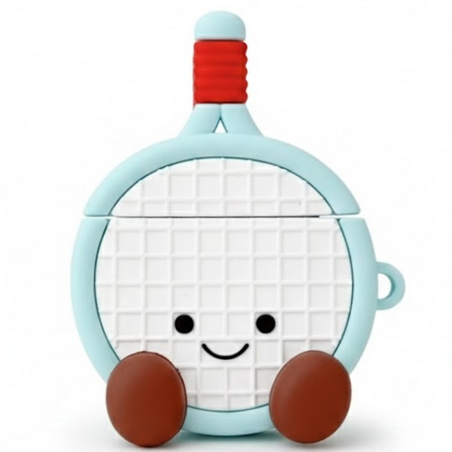 스테이친구 귀여운 스포츠 케릭터 에어팟케이스, 4세대, 테니스라켓, 1개