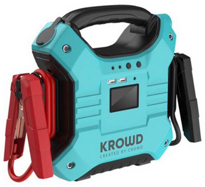 크라우드 차량용 자동차 배터리 점프 스타터 스타트 JS-24 방전 파워뱅크 무선 공기압충전 LED라이트, 1개