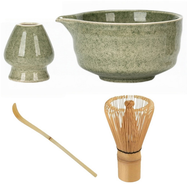 AOHAO Matcha whisk 말차도구 2/4/7 PCS 세트 차선, 그린4pcs, 3세트