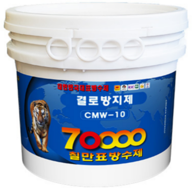 칠만표 결로방지제 4kg (장갑+붓) 곰팡이 결로방지 실리카 규조토 페인트 베란다 실내용 CMW-10, 백색, 1개, 4L
