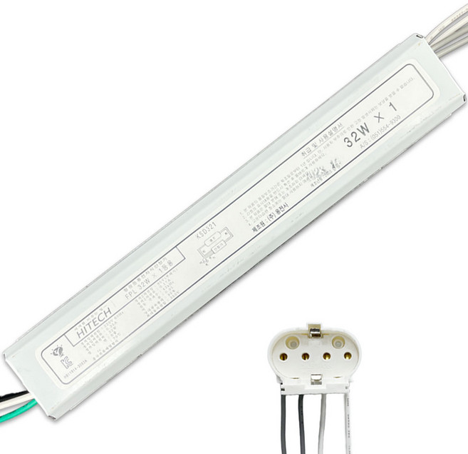 하이테크 국산 형광등안정기 전자식안정기 FPL 32w 1등용 PL소켓SET, 1개