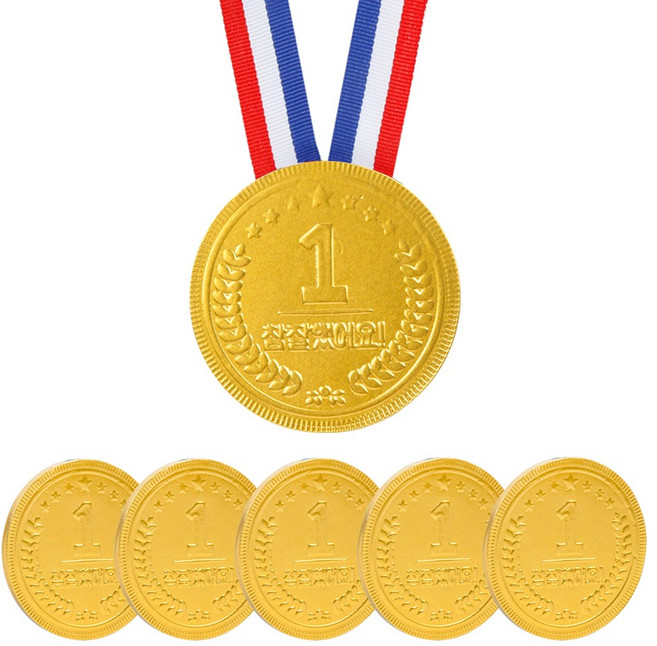 [슈퍼쌤] 메달 초콜릿 참 잘했어요 메달 세트, 20개, 23g