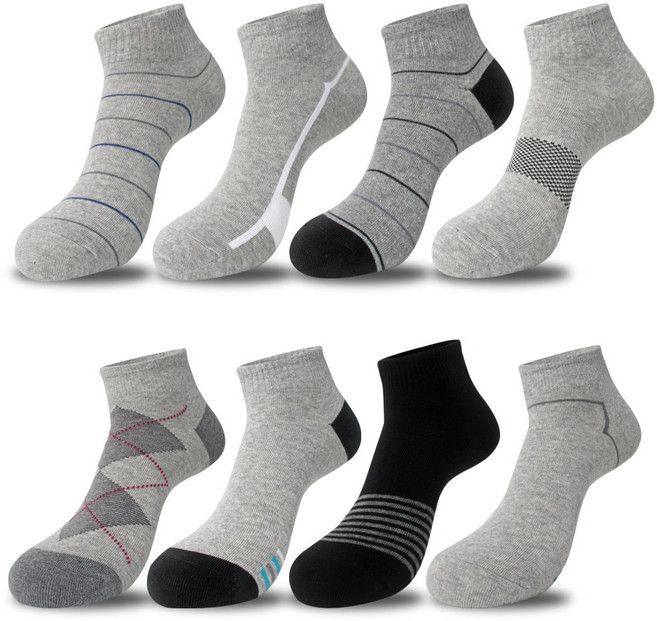 발렌티노크리스티 8켤레 set 국산 남자 땀흡수 뽀송 순면99% 피부접촉면 100% 모던베이직 데일리 단목