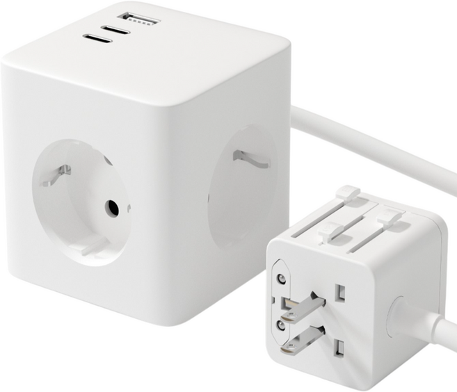 바우토 여행용 해외 멀티탭 어댑터 고속 충전 PD25W, 1개