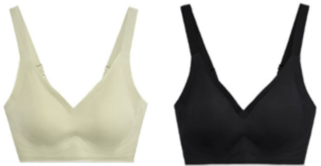 미즈홈 볼륨업 노와이어 라텍스 심리스 스포츠 브라 조절끈 히든후크 타입 2개