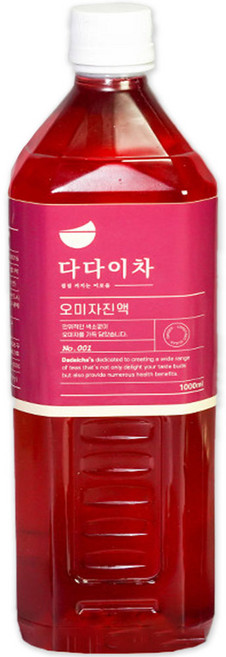 다다이차 바른 진한 무설탕 오미자차 오미자원액 진액, 1개, 1개입, 1kg
