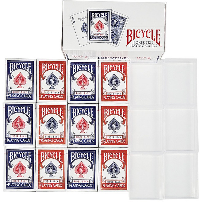 정품 바이시클라이더백 브릭(투명카드케이스 6개증정), 빨강6개 파랑6개, 1개