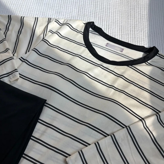 마켓이로 여성용 브라캡 내장 홈웨어 긴팔파자마 캡내장잠옷