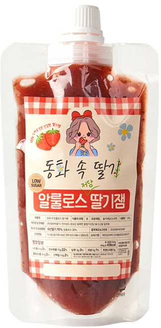 동화속딸기 무설탕 저당 저칼로리 알룰로스 딸기잼, 1개, 200g