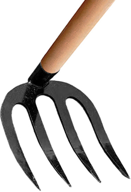 네발괭이+대왕자루 (밭고랑 텃밭 쇠스랑 괭이 곡괭이 쇠스랑 작업 잡초제거기 농기구), 1개