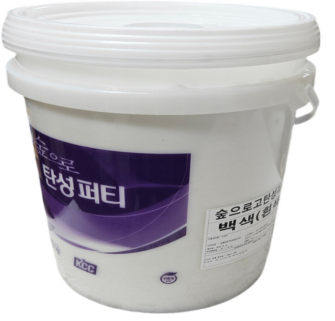 KCC친환경 숲으로탄성퍼티 고탄성 균열 크랙보수 퍼티 4L 18L( 퍼티상품), 화이트(고탄성)D헤라, 1개