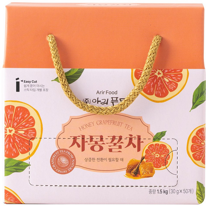 [유자야] 여름철 아이스로 즐길 수 있는 스틱 액상형 자몽꿀차 ( 1포 30g 50개 1박스), 1개, 50개입