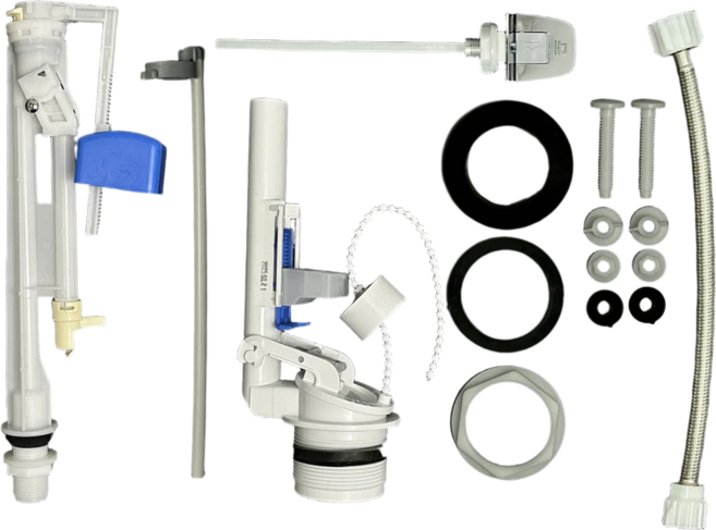 요일테크 대림바스 투피스 변기부속품 SET (채결공구 양변기호스 포함), 1세트, 혼합색상