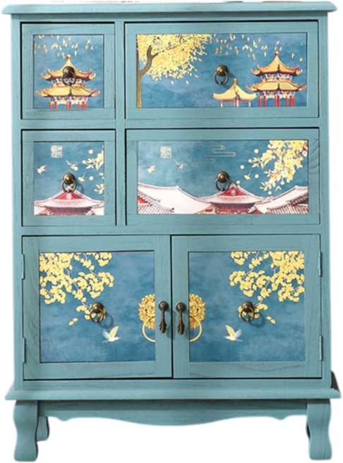 설화장 전통 클래식 자개장 수납장 장식장 나비장 서랍장 인테리어 거실장 콘솔 빈티지, 우드 월넛