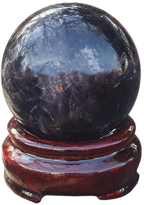 풍방 천연 원석 자수정구 보라색 수정구 천연석, 천연 자수정구 80mm