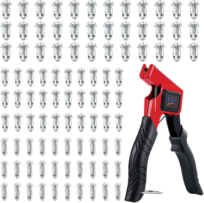 ADNEWX 4mm 리벳너트 리벳 리벳너트 리벳건 세트 리벳 꽃잎 나사 고정건축박강판, M4(30) M5(30) M6(30)