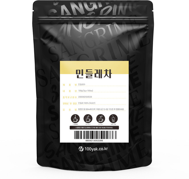 산그리메 100티백 대용량 PLA 생분해필터 삼각티백차/작두콩차 생강차 도라지차 구기자차 여주차 돼지감자차 쌍화차 호박차 국화차 율무팥차 전통차 건강차 허브티, 1개, 100개입