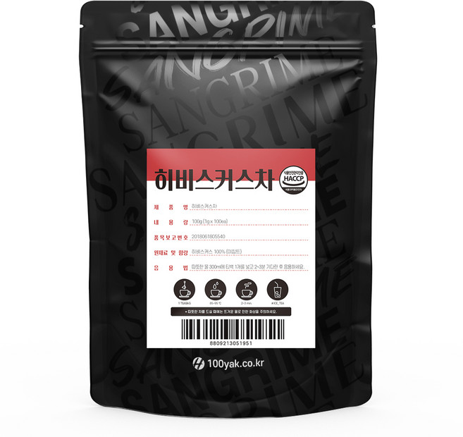 산그리메 100티백 대용량 PLA 생분해필터 삼각티백차/작두콩차 생강차 도라지차 구기자차 여주차 돼지감자차 쌍화차 호박차 국화차 율무팥차 전통차 건강차 허브티, 1g, 100개입, 1개