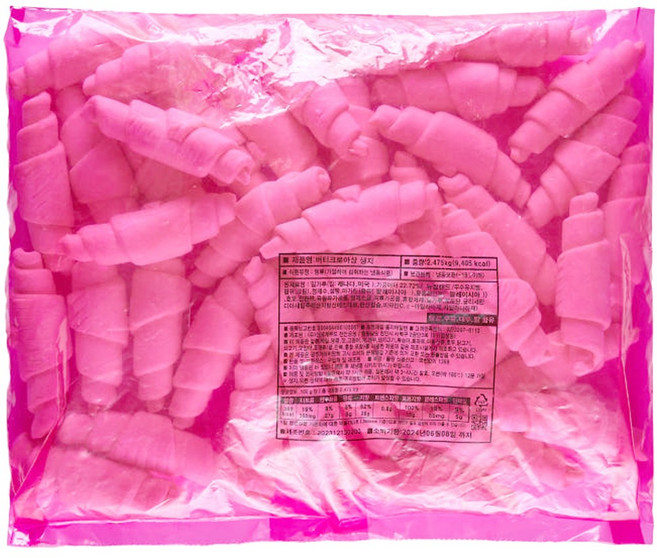 신세계푸드 대용량 냉동 버터크로와상 생지 2.4kg(50개 내외), 2.47kg, 1개