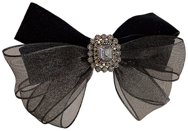 티나벨 벨뱃 큐빅 장식 리본 머리끈 리본핀