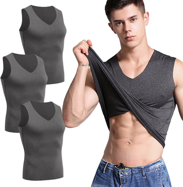 소곳속옷 겨울 남자 기모 보온 내복 발열 티 심리스 V넥 나시 히트텍 런닝 내의