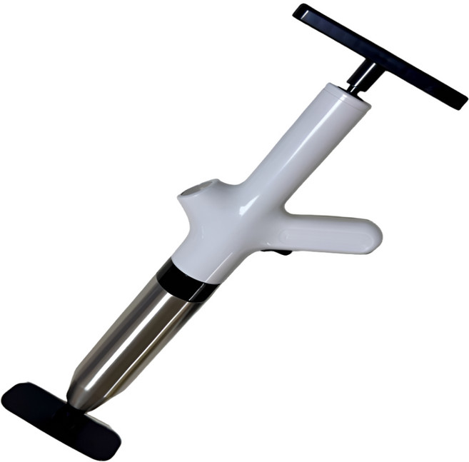 앙비 고압 뚫어뻥 강력 파워 스테인리스 변기압축기 변기크리너, 스텐 파워건 화이트