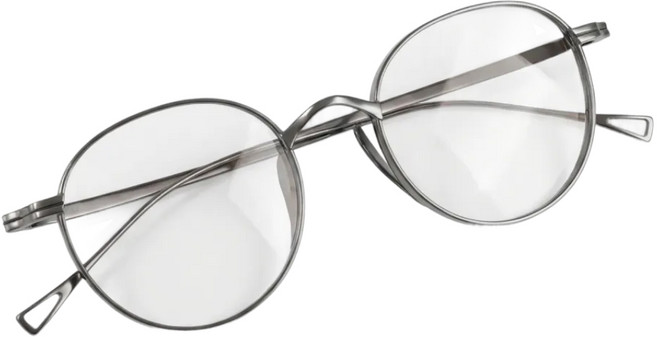 퓨어 티타늄 안경테 금테 일본 코받침없는 베타티타늄 고도근시 안경