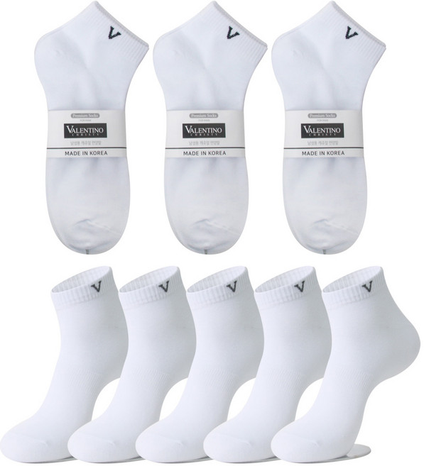 발렌티노크리스티 짧은목 단목 캐쥬얼 면 양말 20켤레