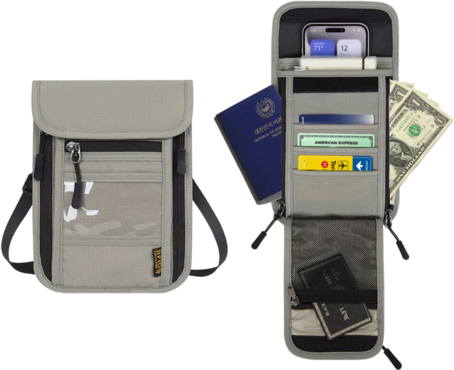 어썸트립 RFID 차단 안티스키밍 여행용 크로스백