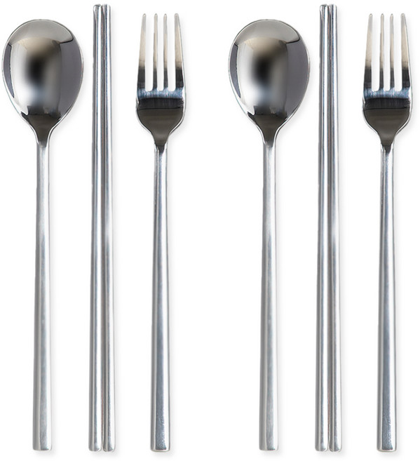 심플라인 수저 포크세트 숟가락 젓가락 포크, 숟가락2+젓가락2+디너포크2, 1개