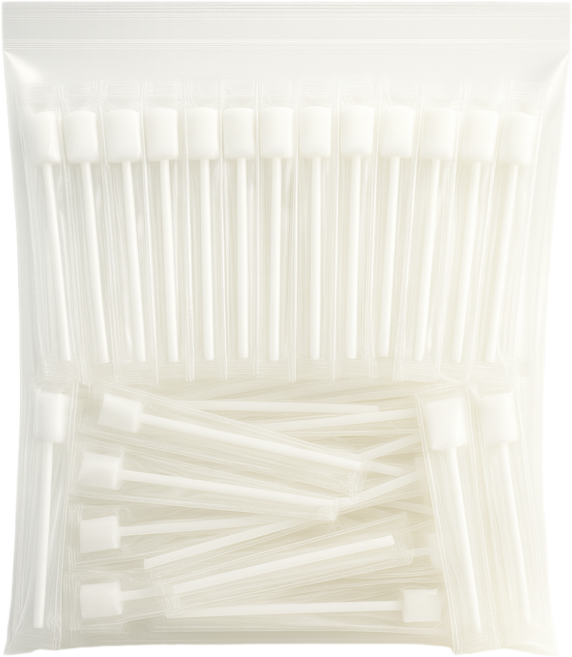 구강 스펀지 칫솔 100개 와상 노인 구강관리 병원/요양병원/간병 환자용, 1세트, 100개입