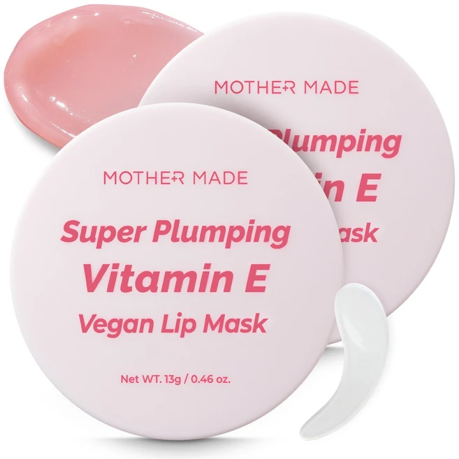 마더메이드 수퍼 플럼핑 비타민 E 비건 립 마스크 13g 립슬리핑마스크 입술각질제거 입술보호제 립케어 천연립밤 립오일 립밤, 2개 - 쿠팡