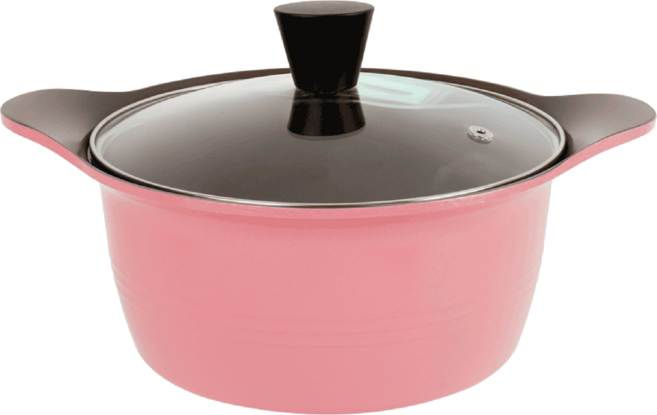 [창고대방출] 키친아트 세라믹 양수냄비 20cm, 1개, (핑크) 세라믹 양수냄비
